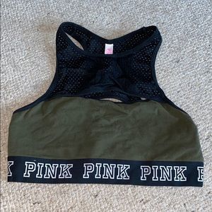 Pink sports bra